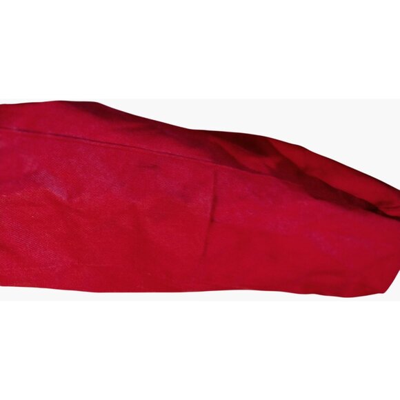 Red Canvas Drawstring Tote Bag Beachy Coastal - Picture 9 of 9